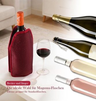 Chladič na víno pro lahve Magnum o objemu 1,5 l, vodoodpudivá nylonová tkanina