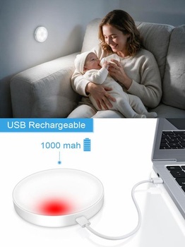 WILLED Stmívatelná dotyková lampa na baterie s teplotou 6000K, LED noční světlo s dobíjecí baterií,