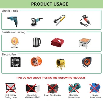 Regulátor otáček 230V 4000W, regulátor napětí se zásuvkou, pro motor