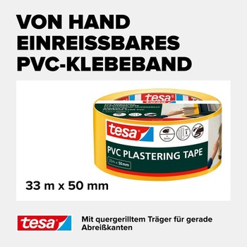 Tesa PVC omietacia páska s reliéfom - Omietacia páska s vysoko kvalitným PVC podkladovým materiálom,