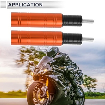 INFINAUTO Sada 2 kusů motocyklových posuvníků oranžových, ochranných, z hliníkové slitiny