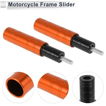 INFINAUTO Sada 2 kusů motocyklových posuvníků oranžových, ochranných, z hliníkové slitiny