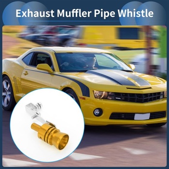 INFINAUTO Turbo Sound výfuková píšťalka, pre auto a motocykel, zlatý odtieň, 1 sada L zlatý odtieň