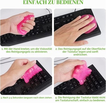 Súprava na čistenie auta - čistiaci gél, íl na čistenie auta (4 kusy), gél na čistenie klávesnice,