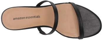 Dámské tenké pantofle s dvěma pásky Amazon Essentials na podpatku, velikost 42 EU, černé