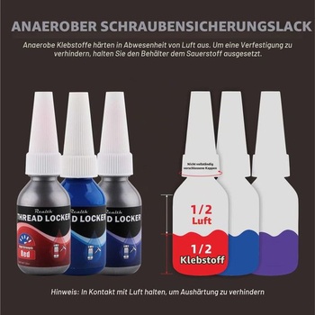 Zajišťovač závitů Realth modrá, červená a fialová 10ml x 3 kusy modrá, červená, fialová 10ml x 3