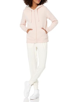 Dámska pohodlná sherpa fleecová bunda Amazon Essentials so zipsom a kapucňou, regular strih XS-S,