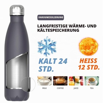 WATERSY nerezová láhev na vodu 500 ml, dětská termoska, bez BPA, studená i teplá, nepropustná,