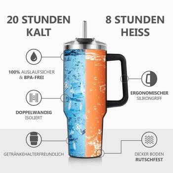 Dárek pro muže, termohrnek o objemu 1227 ml s víčkem a brčkem.