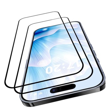 Ochranné tvrdené sklo VideoSecu pre iPhone 17 Pro, balenie 2 kusov, čítačka odtlačkov prstov, nerozbitné,