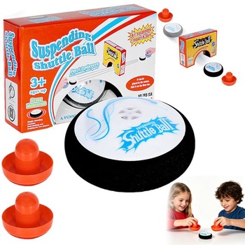 Detská hra Air Hockey s 2 červenými tlačeniami a vznášajúcimi sa vzdušnými hokejkami
