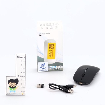 GADIRIA Dobíjacia 2,4 GHz Duálna Bluetooth Bezdrôtová Myš 1600 dpi - Tichá Herná Myš pre PC a