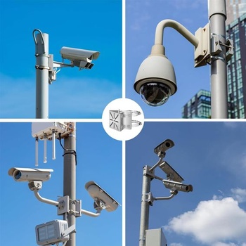 Držiak kamery pre eufy Security SoloCam S340, nastaviteľný držiak na stĺp, nástenný držiak pre S340,