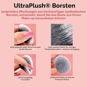 Sada štetcov a hubiek Real Techniques Glitter All The Way, limitovaná edícia, 3dielna darčeková sada
