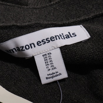 Pánsky bavlnený kardigan Amazon Essentials veľkosti XL, tmavo šedý melanž