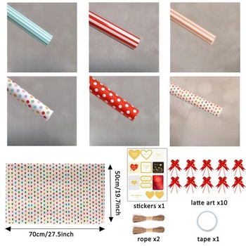 Baliaci papier k narodeninám, 6 listov, design k narodeninám, konopný povraz a obojstranná páska, pre