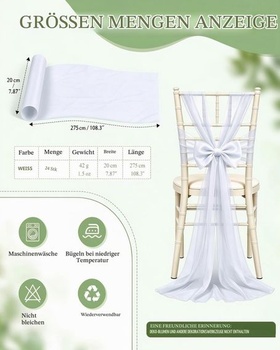 Svatební dekorace ugaxhome MRS-ChairDeco