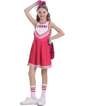 Kostým roztleskávačky pro dívky, 5dílná sada, dětské kostýmy roztleskávaček, karnevalové kostýmy,