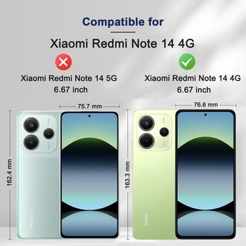 Pouzdro BOLELAW pro Xiaomi Redmi Note 14 4G (ne pro 5G) – Nárazuvzdorné pouzdro z umělé kůže s