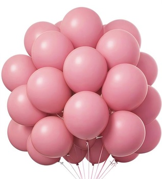 Balóniky Dusty rose, 100 retro ružových balónikov, 25cm latexové balóniky k narodeninám, balóniky Dusty