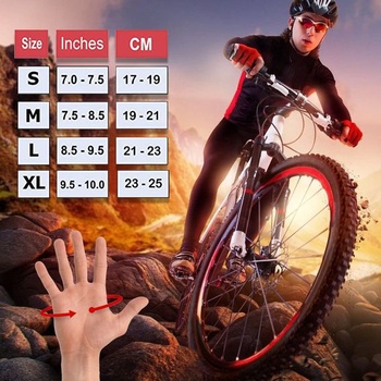 Gelové cyklistické rukavice, bez prstů, polstrované, na horskou cyklistiku, cyklistiku,
