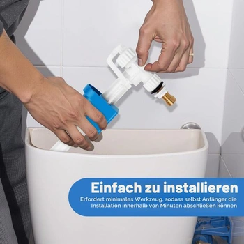 Univerzální napouštěcí ventil splachovací nádržky G3/8 a G1/2, mosazný napouštěcí ventil WC
