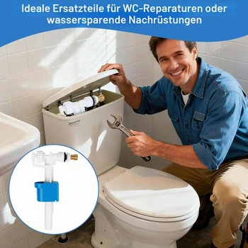 Univerzální napouštěcí ventil splachovací nádržky G3/8 a G1/2, mosazný napouštěcí ventil WC