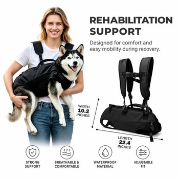 Pomôcka na prenášanie psov, prepravka pre psov s hmotnosťou 12-15 kg, rehabilitačný postroj na
