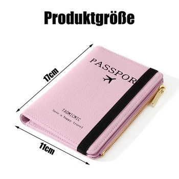 Puzdro na pas, cestovná peňaženka, puzdro na pas s RFID blokovaním na kreditné karty, preukazy