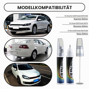2 ks LB9A/B4 Candy White Lakovacie pero do auta kompatibilné s VW/Volkswagen 24ML