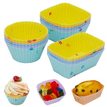 Silikónové formičky na muffiny na opakované použitie, 15 kusov, malé silikónové formičky na muffiny,