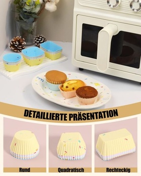 Silikónové formičky na muffiny na opakované použitie, 15 kusov, malé silikónové formičky na muffiny,