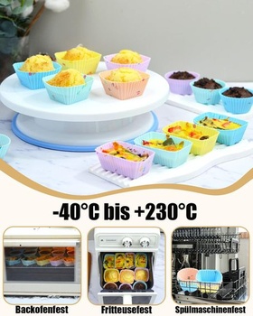 Silikónové formičky na muffiny na opakované použitie, 15 kusov, malé silikónové formičky na muffiny,