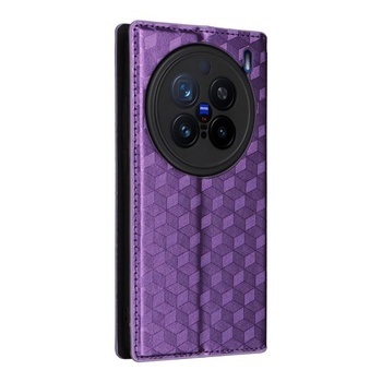 Puzdro COQUE pre telefón vivo X200 Pro 5G, trojrozmerná textúra (nárazuvzdorné), odklápací kryt,