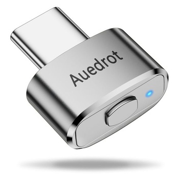 AUEDROT Mouse Jiggler USB-C Nedetekovateľný pohyblivý ovládač s prepínačom, kovový ovládač myši,