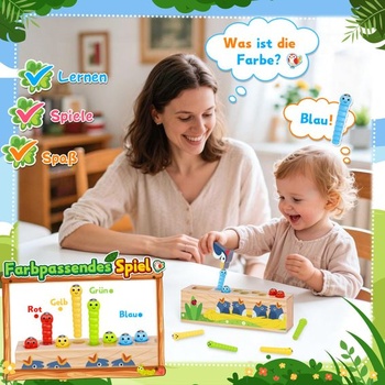 Montessori hračky pro věk 1, 2 a 3 let: Magnetické dřevěné hračky pro 1-3 roky