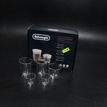 De'Longhi 5513296671 DLSC302 Termosklenice Delonghi Fancy Box, vyrobené ze skla, 1 litr, sada 6