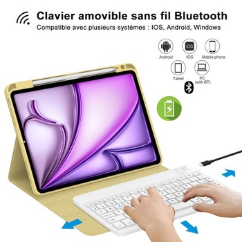 IVEOPPE iPad Air Keyboard 11-inch M3/M2 (2025/2024), francúzske puzdro s klávesnicou AZERTY,