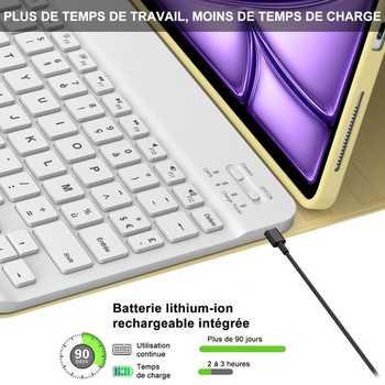 IVEOPPE iPad Air Keyboard 11-inch M3/M2 (2025/2024), francúzske puzdro s klávesnicou AZERTY,