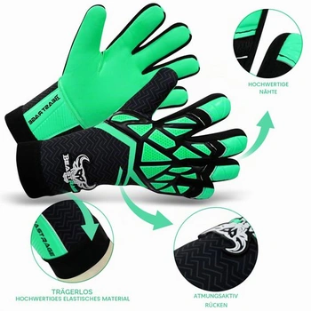 Brankárske rukavice BEAST RAGE pre deti, juniorov 3-10 rokov | Stabilný úchop s robustným latexom,