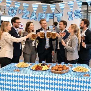 Sada dekorácií SelfTek Oktoberfest, bavorská dekorácia k pivnému festivalu Wiesn do záhrady a na párty