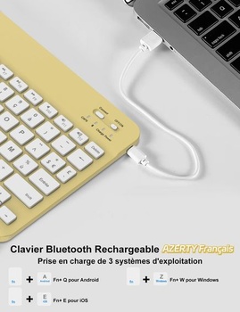 Puzdro s klávesnicou FOGARI pre iPad Air 11 palcov M3/M2 (2025/2024) – Bezdrôtová klávesnica AZERTY,