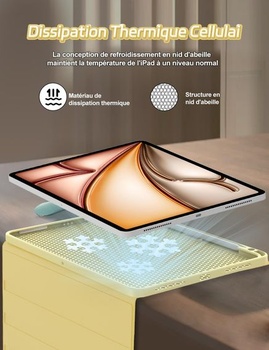 Puzdro s klávesnicou FOGARI pre iPad Air 11 palcov M3/M2 (2025/2024) – Bezdrôtová klávesnica AZERTY,