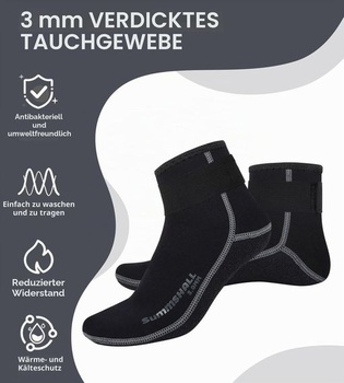 Neoprénové ponožky, pánske a dámske, 3mm neoprenové ponožky pre vodné športy, plávanie, kajakovanie,