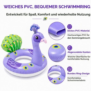 YESAH plavecký kruh, bazénový plavák, nafukovací plavecký kruh 55 x 58 cm, PVC plavecký kruh na