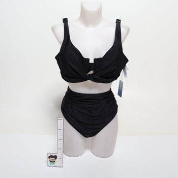 Dámske bikiny CUPSHE, vysoký pás XL čierne