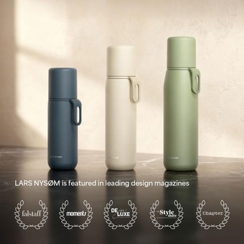 Termoska LARS NYSØM s hrnčekom 500ml - nerezová termoska šalviovo zelená 500 ml