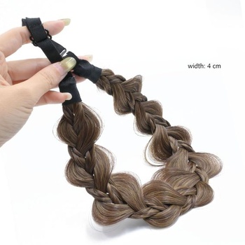 Zapletená čelenka pre ženy, zmiešaná blond, 4 pramene, 1 kus (1 balenie)
