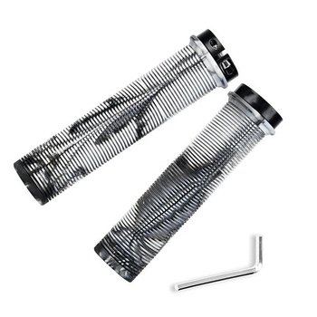 Ergonomické, protišmykové rukoväte na horské bicykle s hliníkovým zámkom - 22mm univerzálne rukoväte