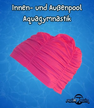 Plavecká čiapka na dlhé vlasy, Dolcevita Lycra Fuchsia, dámska/dievčenská, veľký objem, elastická